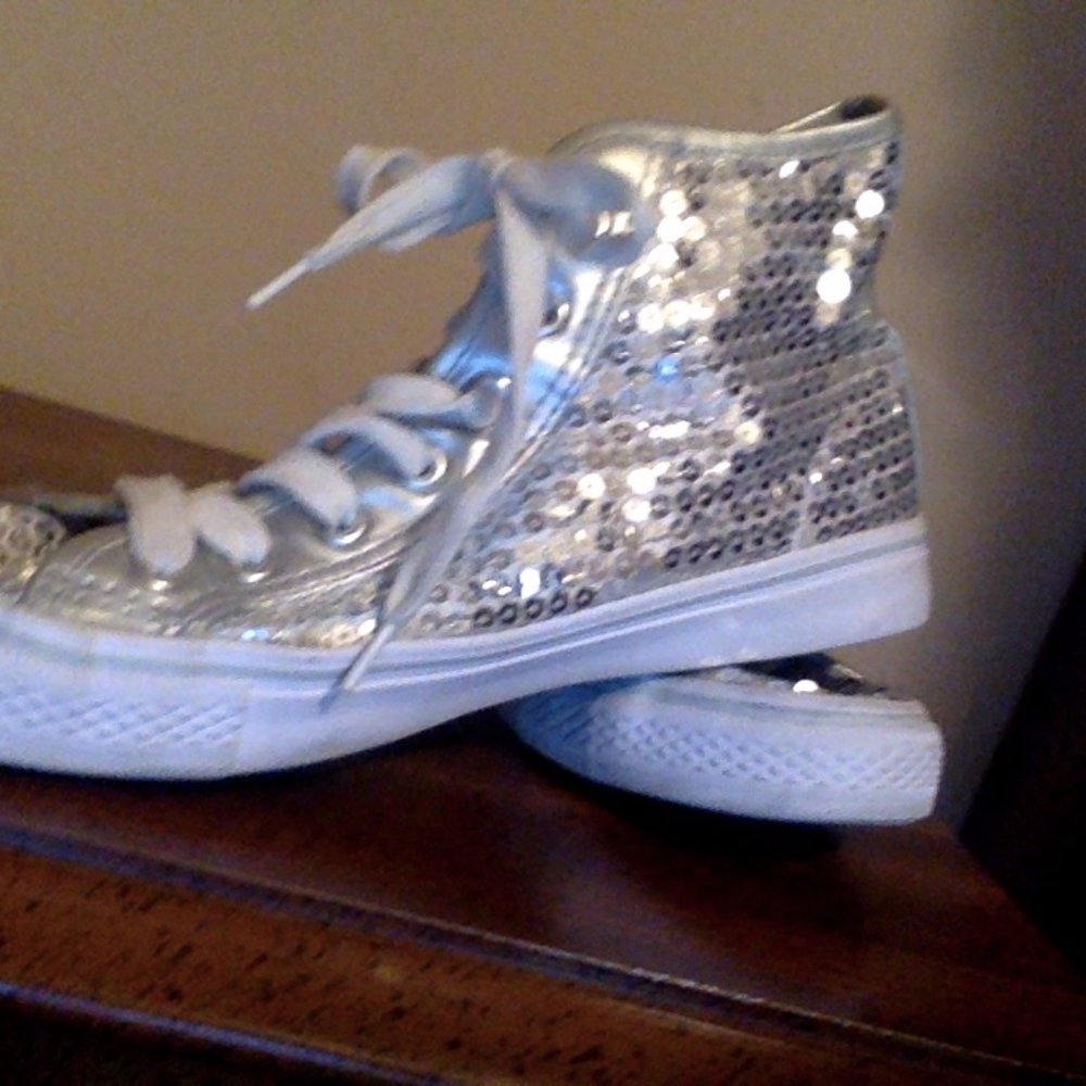 High Top Glitter Sneakers